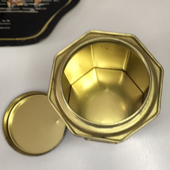 Vintage Asian Tin Tea Containers On Tray Decorative - Picture 14 of 16